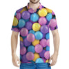 Sweet Candy Ball Pattern Print Men's Polo Shirt