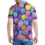 Sweet Candy Ball Pattern Print Men's Polo Shirt