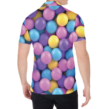 Sweet Candy Ball Pattern Print Men's Shirt