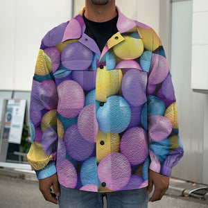 Sweet Candy Ball Pattern Print Men's Shirt Jacket