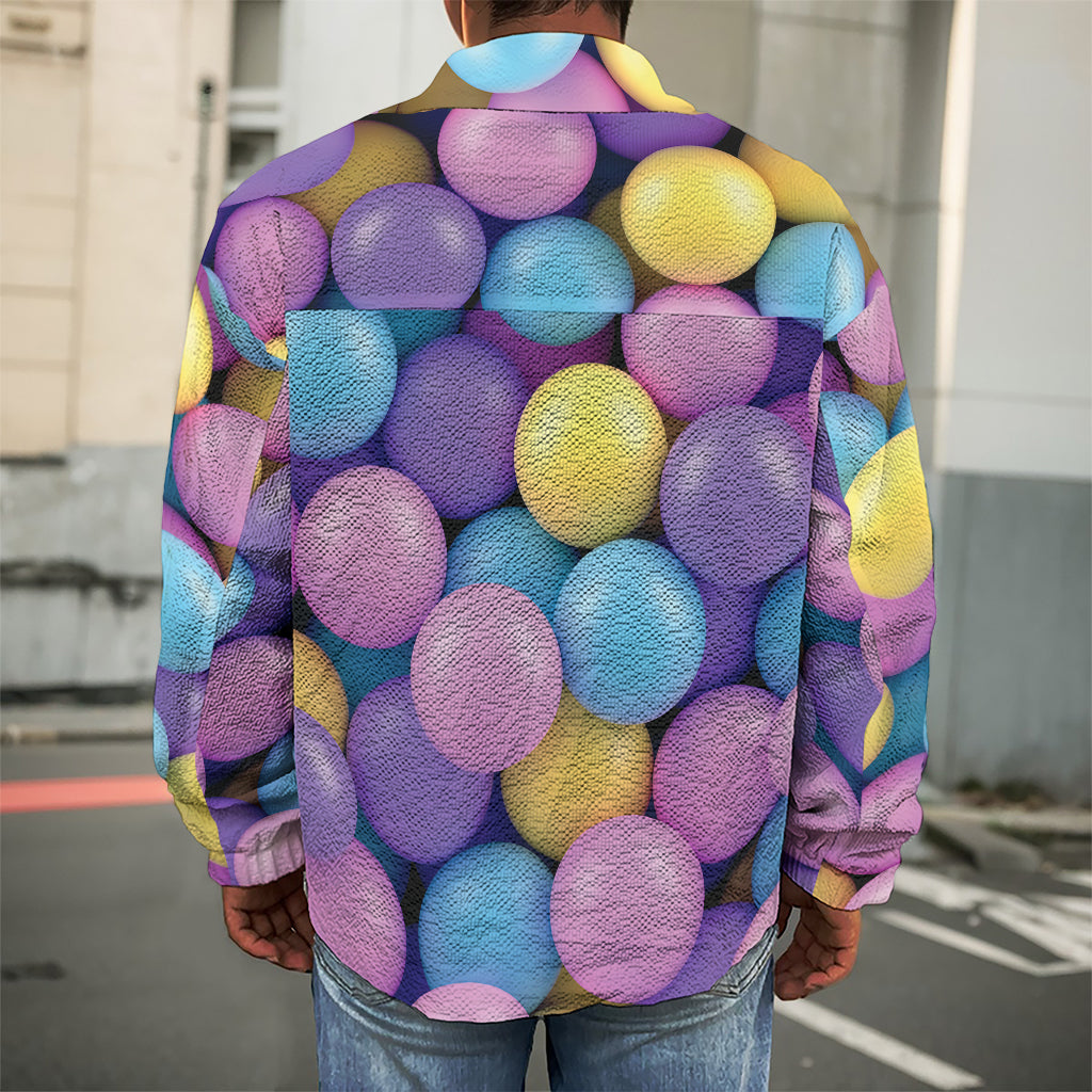 Sweet Candy Ball Pattern Print Men's Shirt Jacket