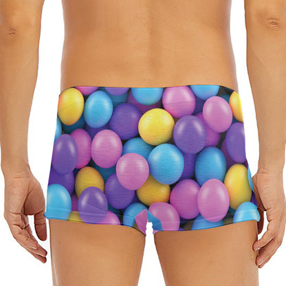 Sweet Candy Ball Pattern Print Men's Short Boxer Briefs