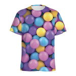 Sweet Candy Ball Pattern Print Men's Sports T-Shirt