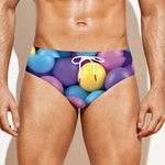 Sweet Candy Ball Pattern Print Men's Swim Briefs