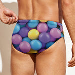 Sweet Candy Ball Pattern Print Men's Swim Briefs