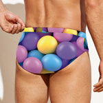 Sweet Candy Ball Pattern Print Men's Swim Briefs