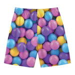 Sweet Candy Ball Pattern Print Men's Swim Trunks