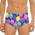 Sweet Candy Ball Pattern Print Men's Triangle Swim Briefs