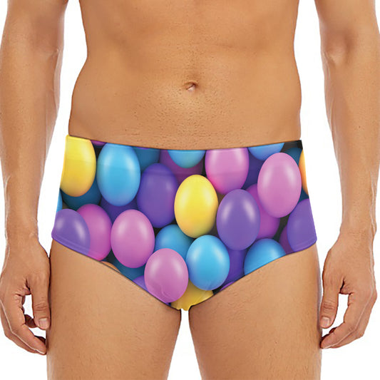Sweet Candy Ball Pattern Print Men's Triangle Swim Briefs