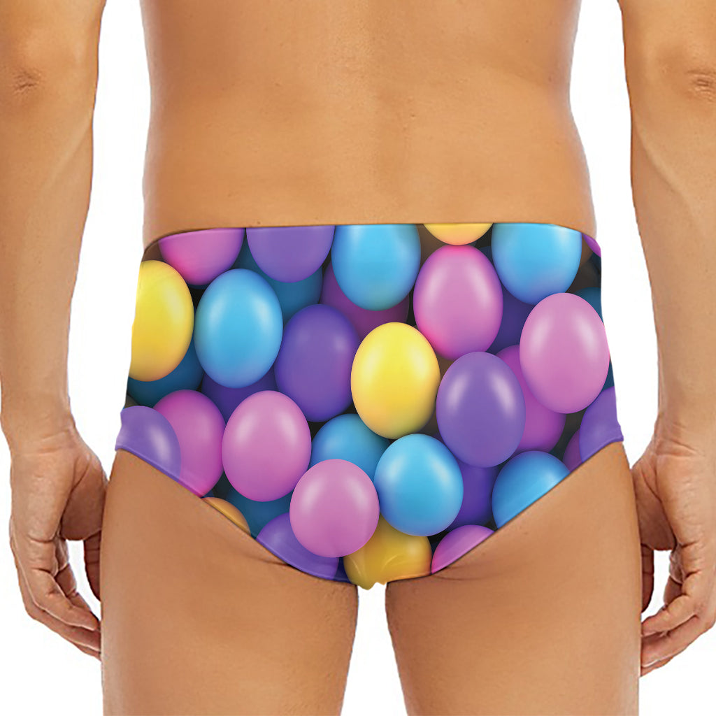 Sweet Candy Ball Pattern Print Men's Triangle Swim Briefs