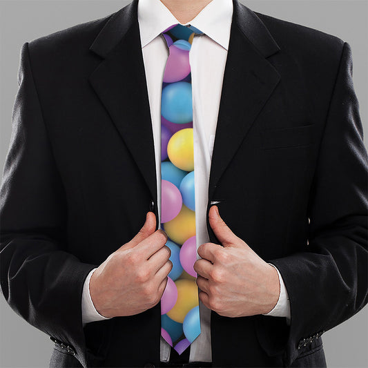 Sweet Candy Ball Pattern Print Necktie