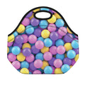 Sweet Candy Ball Pattern Print Neoprene Lunch Bag