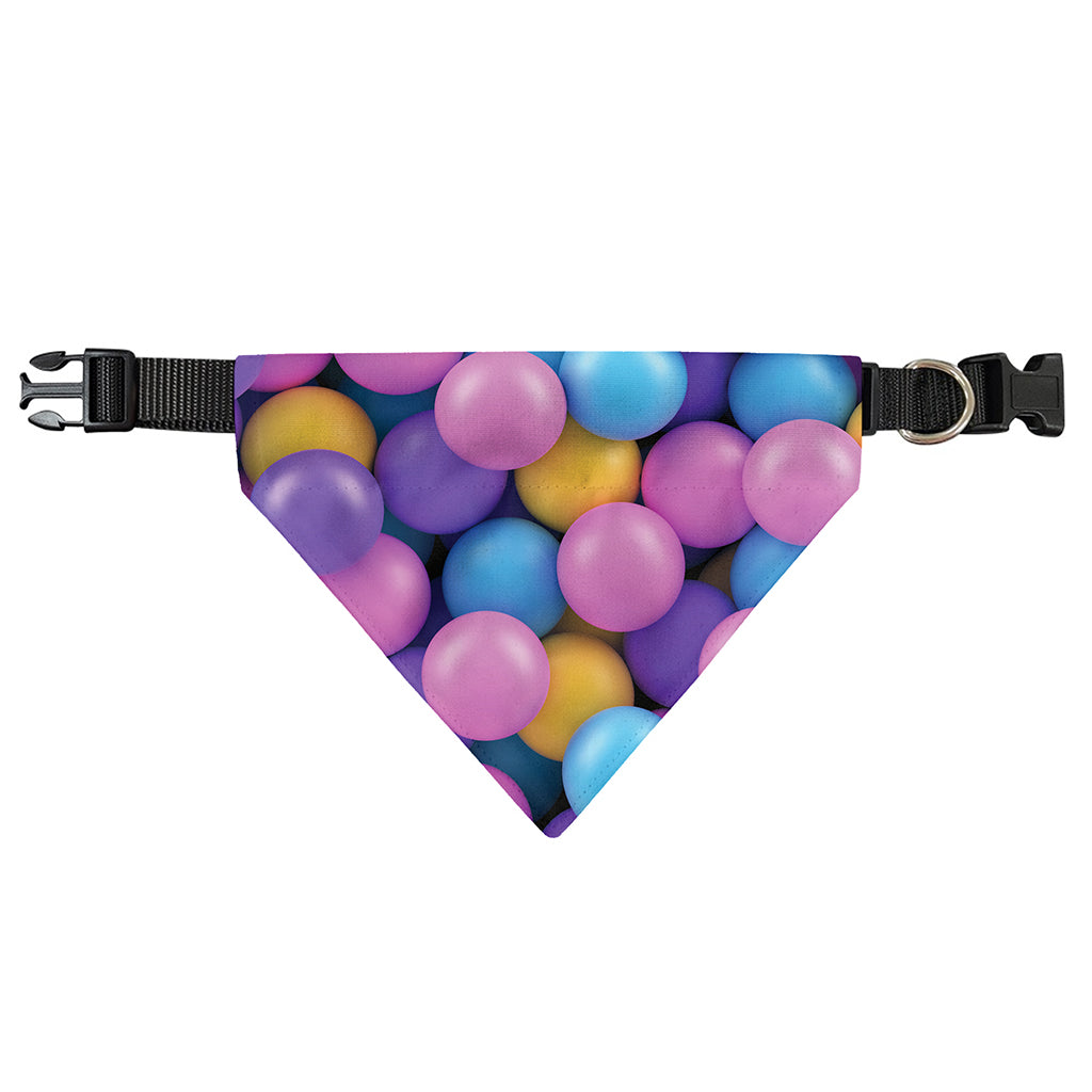 Sweet Candy Ball Pattern Print Over The Collar Dog Bandana