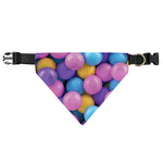 Sweet Candy Ball Pattern Print Over The Collar Dog Bandana