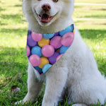 Sweet Candy Ball Pattern Print Over The Collar Dog Bandana