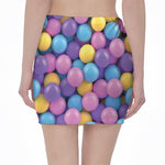 Sweet Candy Ball Pattern Print Pencil Mini Skirt