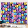 Sweet Candy Ball Pattern Print Pencil Pleat Curtains