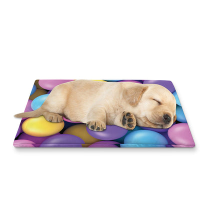 Sweet Candy Ball Pattern Print Pet Cooling Mat Cover