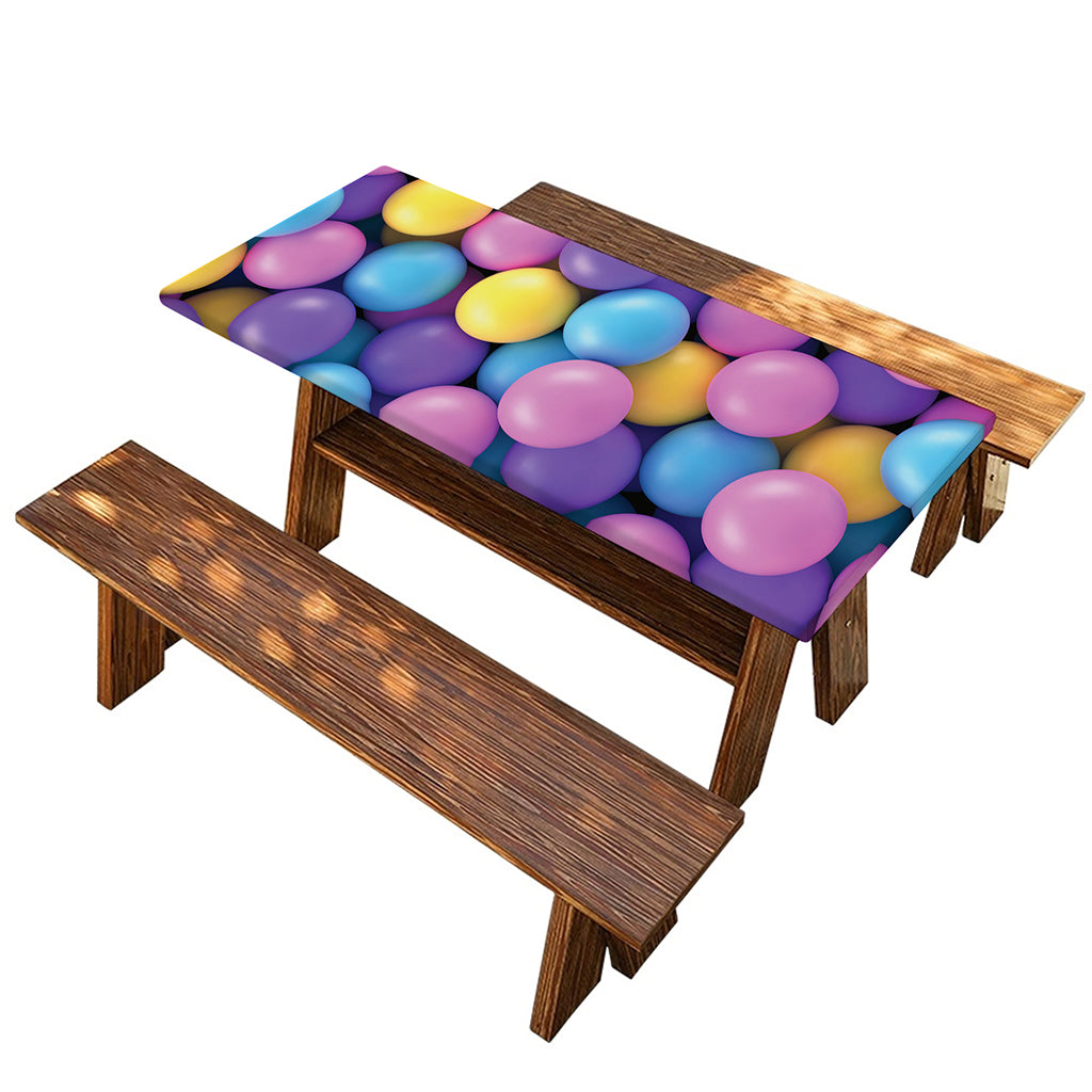 Sweet Candy Ball Pattern Print Picnic Table Cover