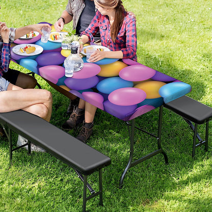 Sweet Candy Ball Pattern Print Picnic Table Cover