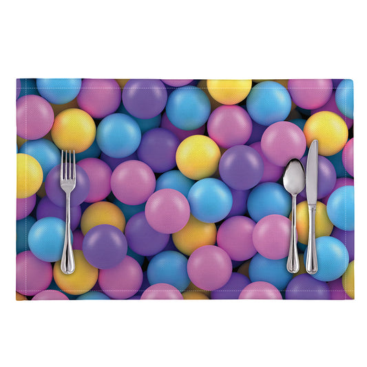 Sweet Candy Ball Pattern Print Placemat