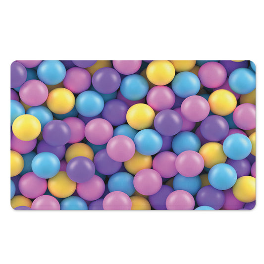 Sweet Candy Ball Pattern Print Polyester Doormat