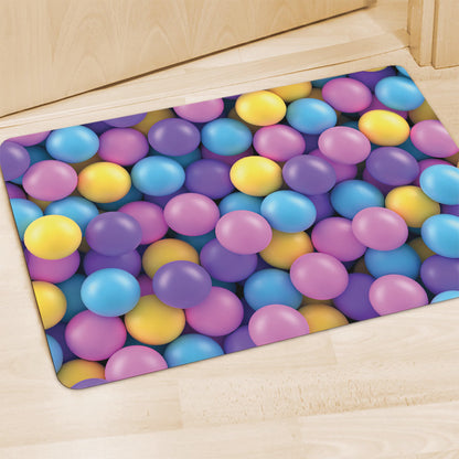 Sweet Candy Ball Pattern Print Polyester Doormat
