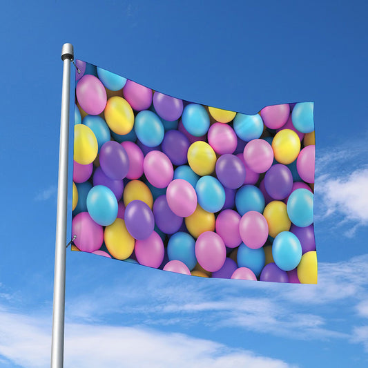 Sweet Candy Ball Pattern Print Polyester Flag