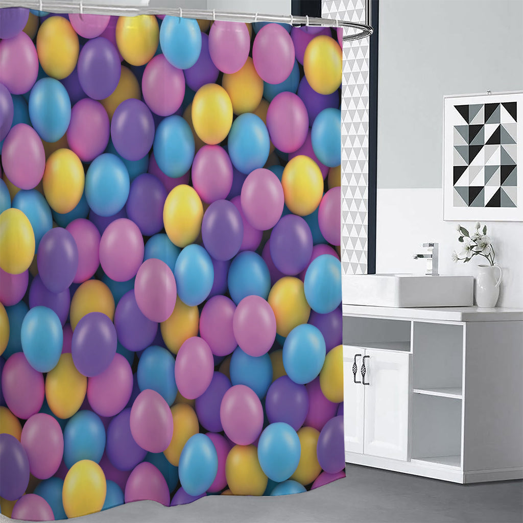 Sweet Candy Ball Pattern Print Premium Shower Curtain