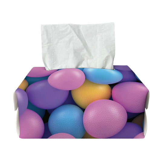 Sweet Candy Ball Pattern Print Rectangle Tissue Box Cover