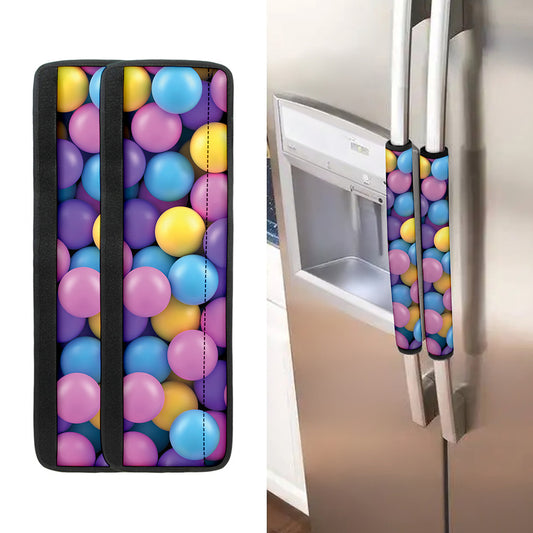 Sweet Candy Ball Pattern Print Refrigerator Handle Covers