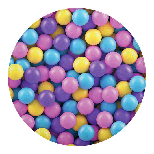 Sweet Candy Ball Pattern Print Round Blanket