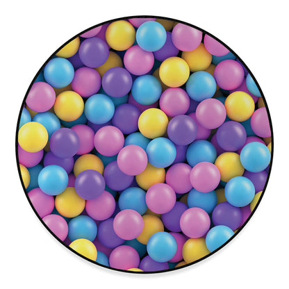 Sweet Candy Ball Pattern Print Round Floor Mat
