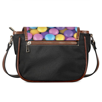 Sweet Candy Ball Pattern Print Saddle Bag