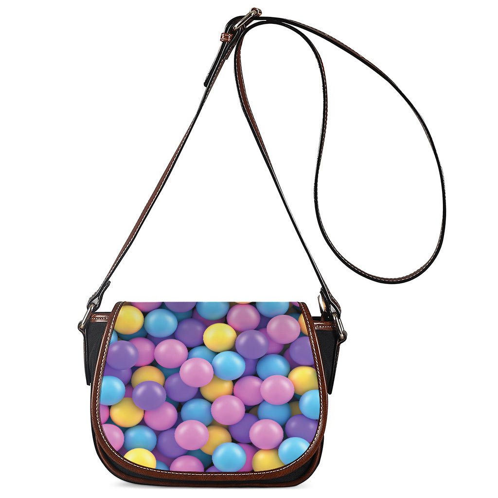 Sweet Candy Ball Pattern Print Saddle Bag