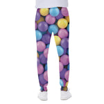 Sweet Candy Ball Pattern Print Scuba Joggers