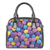 Sweet Candy Ball Pattern Print Shoulder Handbag