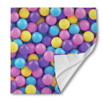 Sweet Candy Ball Pattern Print Silk Bandana