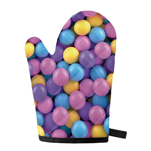 Sweet Candy Ball Pattern Print Single Oven Mitt