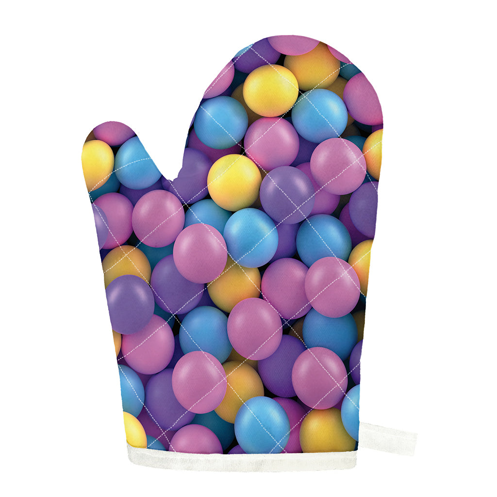 Sweet Candy Ball Pattern Print Single Oven Mitt