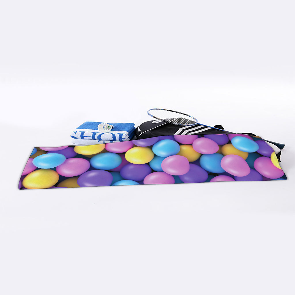 Sweet Candy Ball Pattern Print Sports Towel