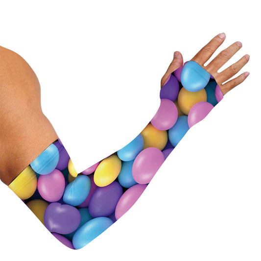 Sweet Candy Ball Pattern Print Sun Protection Arm Sleeves