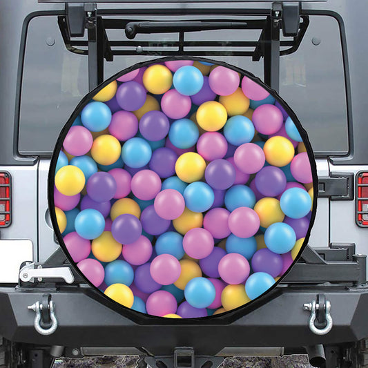 Sweet Candy Ball Pattern Print Tire Cover