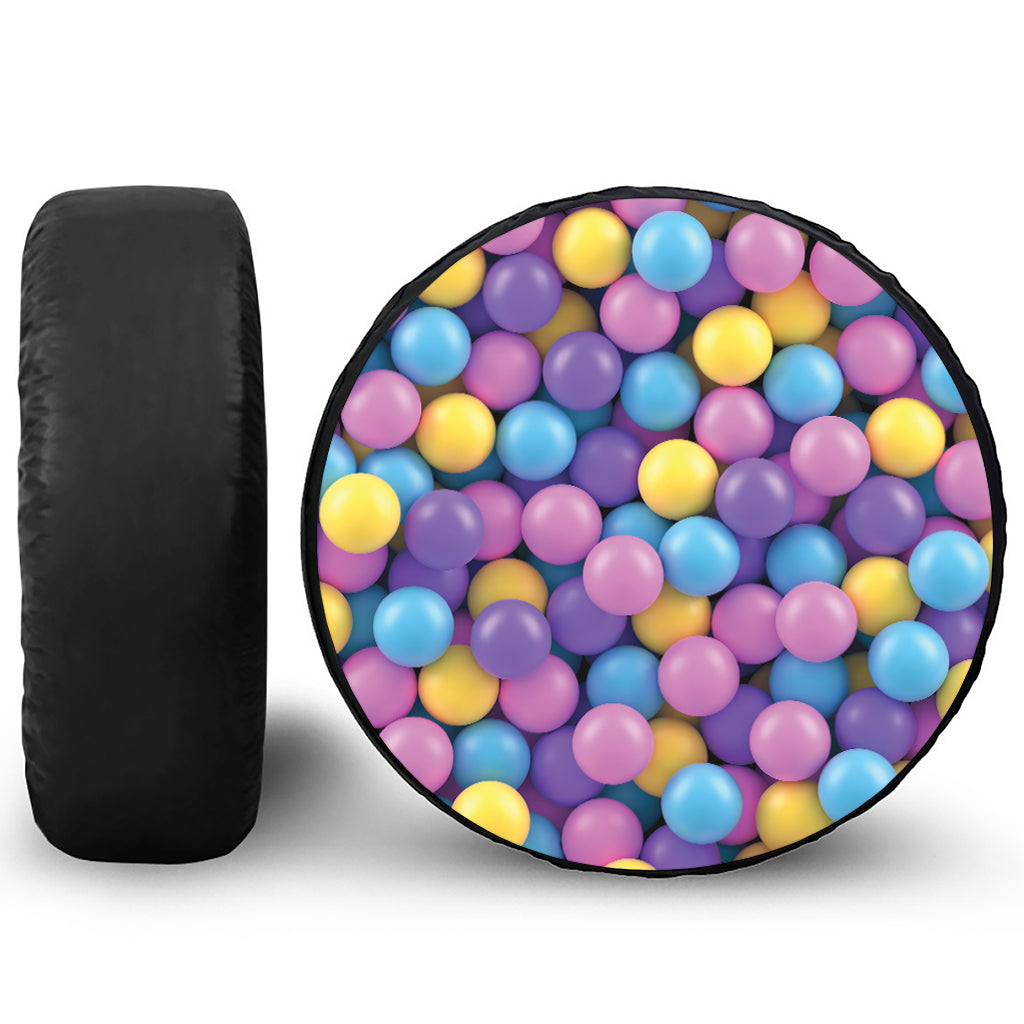 Sweet Candy Ball Pattern Print Tire Cover