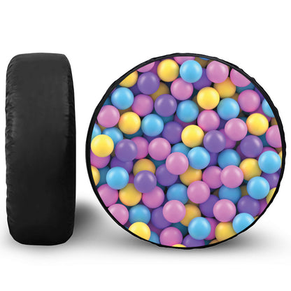 Sweet Candy Ball Pattern Print Tire Cover