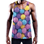 Sweet Candy Ball Pattern Print Training Tank Top