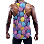Sweet Candy Ball Pattern Print Training Tank Top