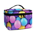 Sweet Candy Ball Pattern Print Travel Makeup Bag