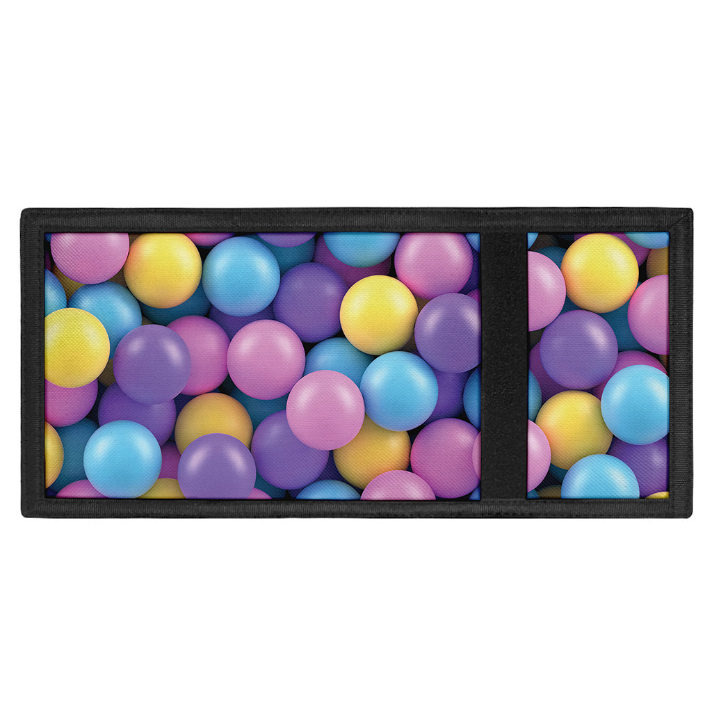 Sweet Candy Ball Pattern Print Trifold Wallet