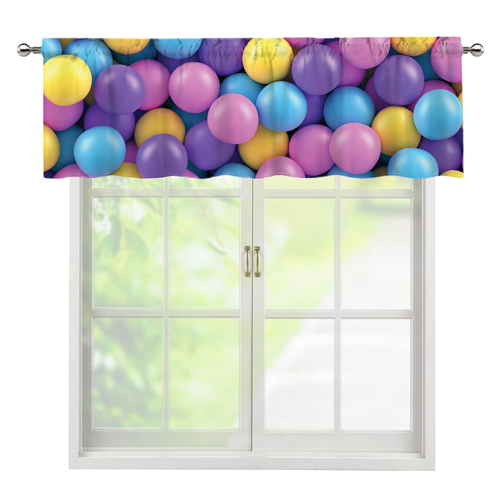 Sweet Candy Ball Pattern Print Window Valance